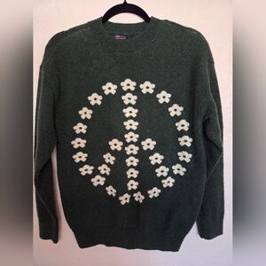 Green Peace Sign Sweater by Witty Fox